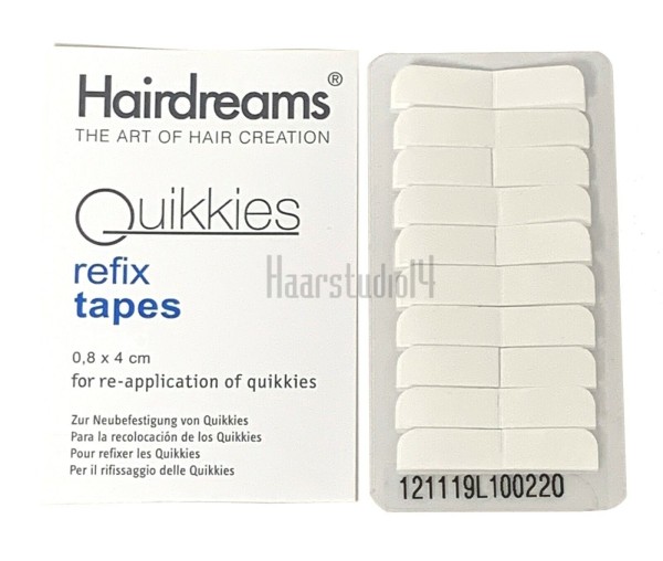 20x Hairdreams Quikkies refix tapes Klebestreifen Kleber für Tape Extensions